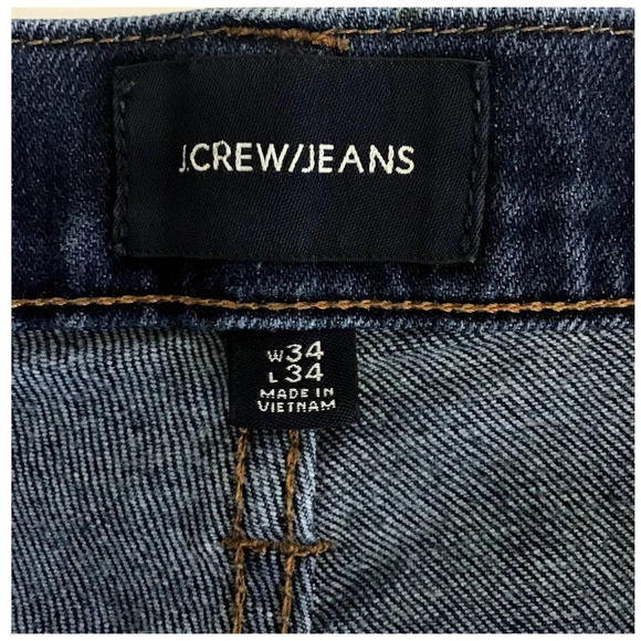J.Crew Womens Size 34 770 Straight Dark Jean(FLAWS)CROTCH,POCKET - Picture 3 of 14